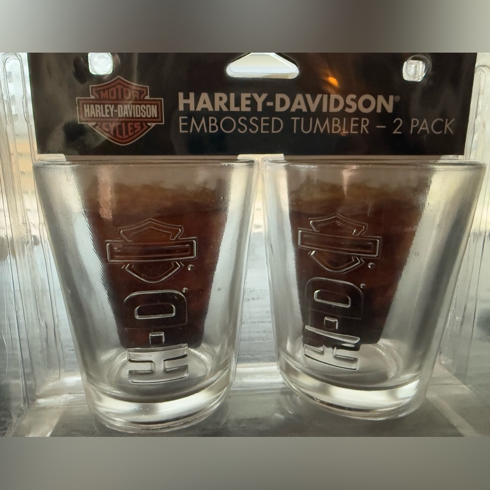 NIB Harley-Davidson H-D Embossed Tumbler Set